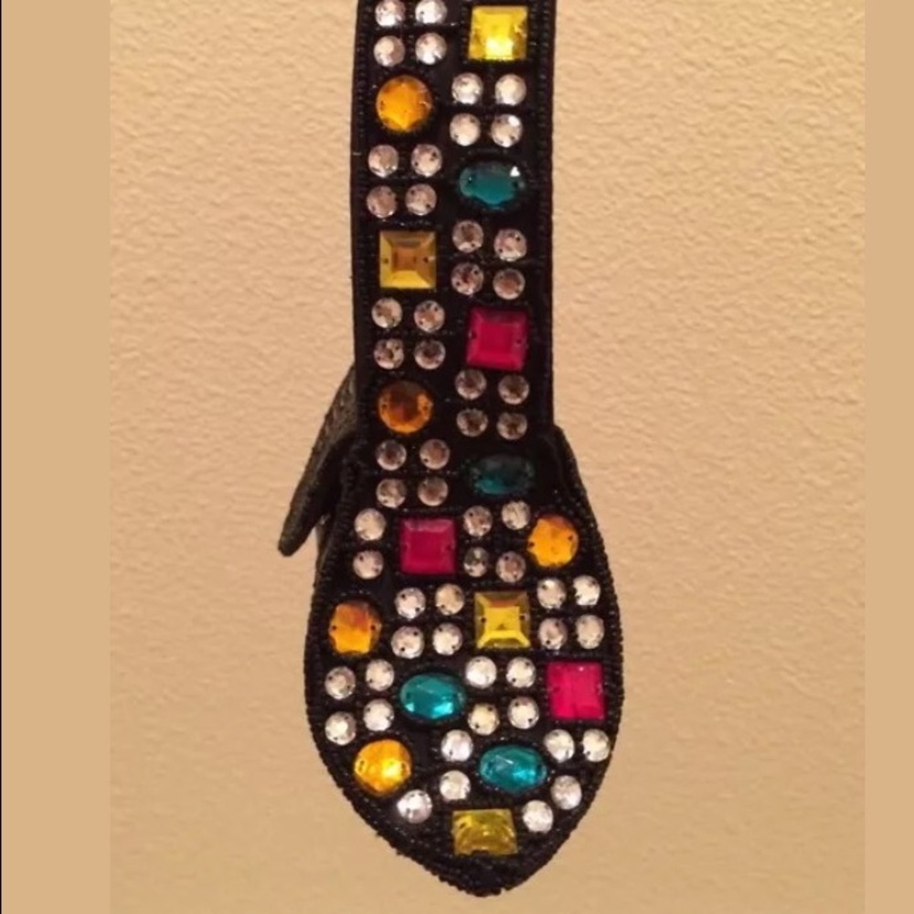 FRENCH METRO CLUTCH BAG Hand Beaded Jewels Evening Bag. Hand Made in FRANCE! - Picture 3 of 4